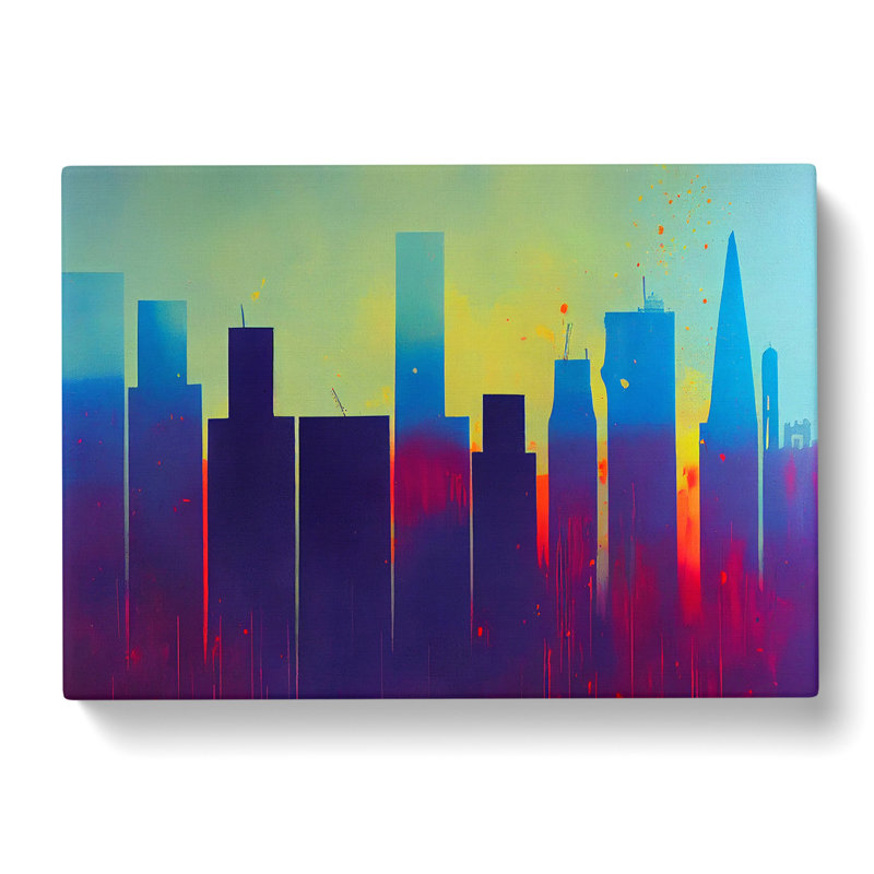 City Skyline Splash Vol.3 Abstract - Wrapped Canvas Print, 35cm H x 50cm W x 3cm D