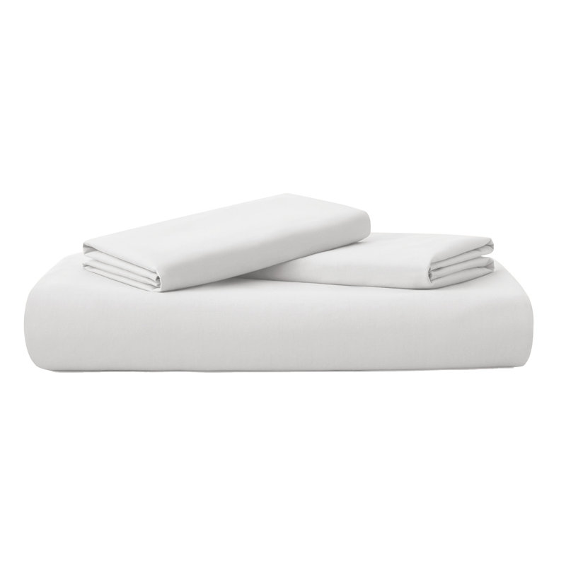 Ensemble de housse de couette en coton, Blanc, Housse de couette grand et 2 taies d'oreiller