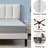 Auxter Twin Bed Frame with Adjustable Headboard, Velvet Upholstered Twin Size Platform Bedframe with Vertical Channel Tufted Headboard, Wooden Slats Support, Fully Upholstered Mattress Foundation, No Box Spring Needed-1877220124-1852409890