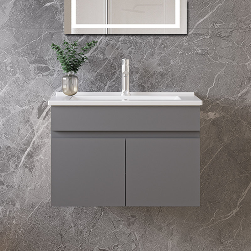 590mm Single Bathroom Vanity with Integrated Resin Basin