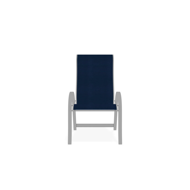 Aruba II Outdoor Lounge Chair, Cobalt 35D Sunbrella®, White