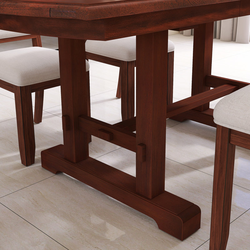 Ensemble de table de salle à manger extensible 76,89 "moderne 6 pièces avec rallonge amovible, 4 chaises et banc, Cerisier