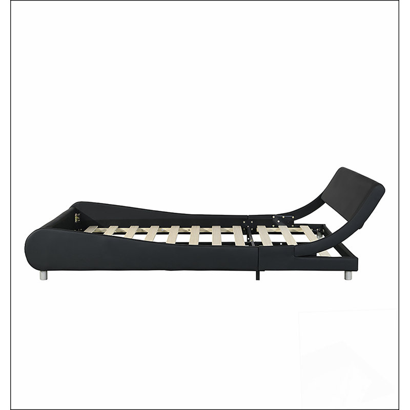 Structure de lit plateforme tapissier avec éclairage DEL, télécommande et télécommande pour un confort et un style modernes