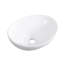 Lavabo vasque ovale en céramique blanc 16 pouces 16,2 "x 13" au-dessus du comptoir pour petite salle de bain