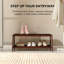 Support à bottes en bois massif de qualité supérieure avec tapis en fibre de coco naturelle - Rangement pour chaussures-656731861-656731863-669507407