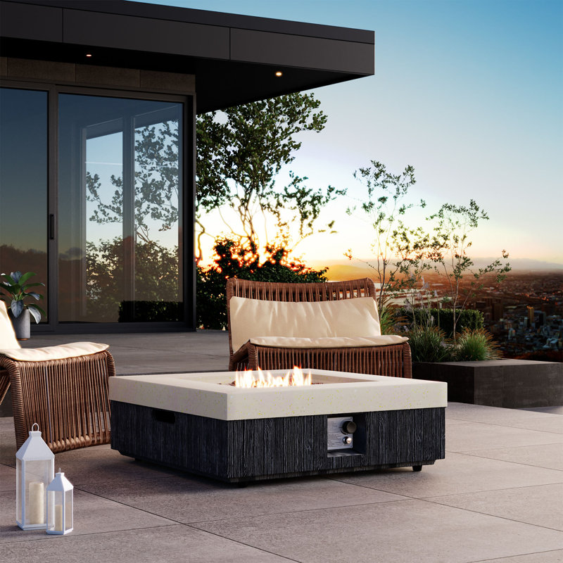 35 "L Concrete Propane Fire Pit Table