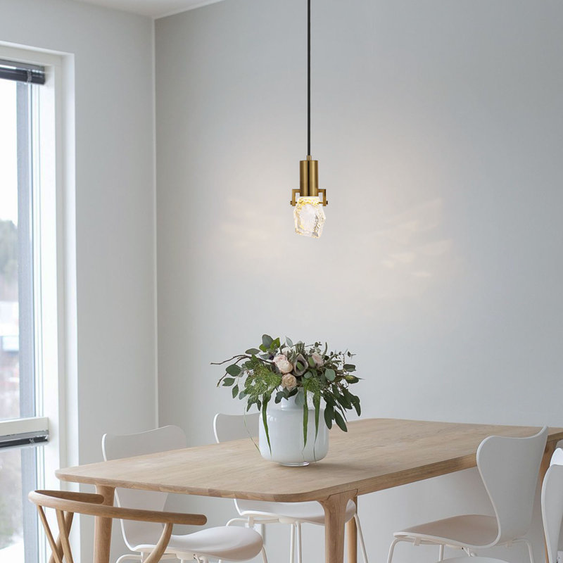 Paynter 1 - Light Crystal Pendant, Brass