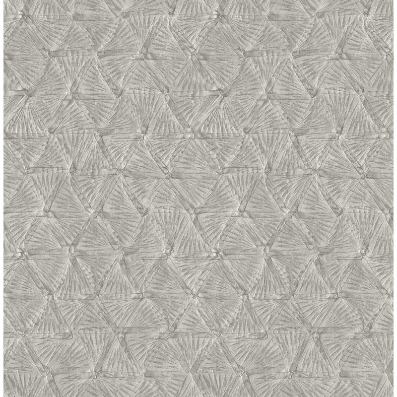 Geometric Metallic Wallpaper Roll, Pewter