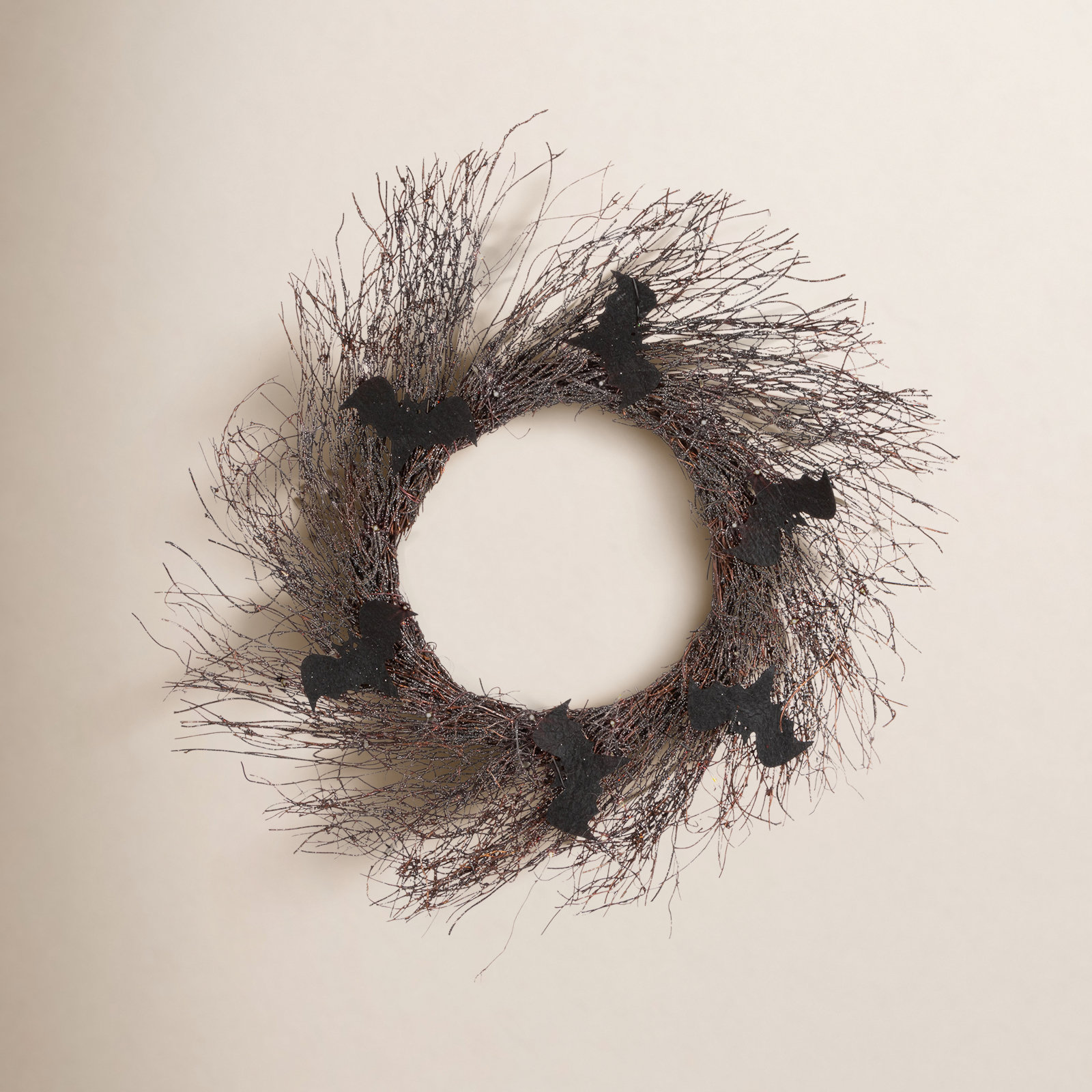 Halloween Wreath Black 19.68"D