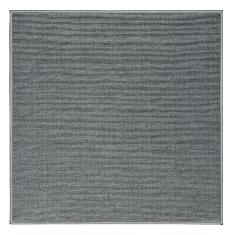 Machine Washable Solid Gray Area Rug, Square 8'