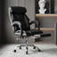 Fauteuil de bureau à hauteur ajustable avec repose-pieds Fauteuil d'ordinateur confortable à dossier haut Fauteuil de jeu inclinable en cuir durable