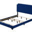 Grand lit en velours bleu Haemon