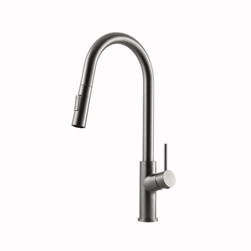 Houzer Pull Down No Kitchen Faucet, Silver
