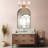 Lidia 3 - Light Dimmable Amber Gold Vanity Light with Off-White Shades
