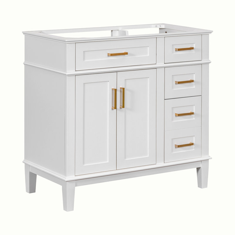 Meuble-lavabo moderne sans lavabo, Blanc