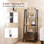 134cm H x 52cm W Metal Bookcase