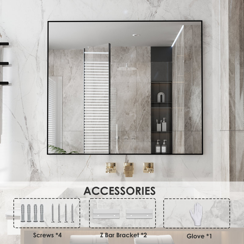 Lesamuel Wall Mounted Vanity Mirror - Aluminum Frame