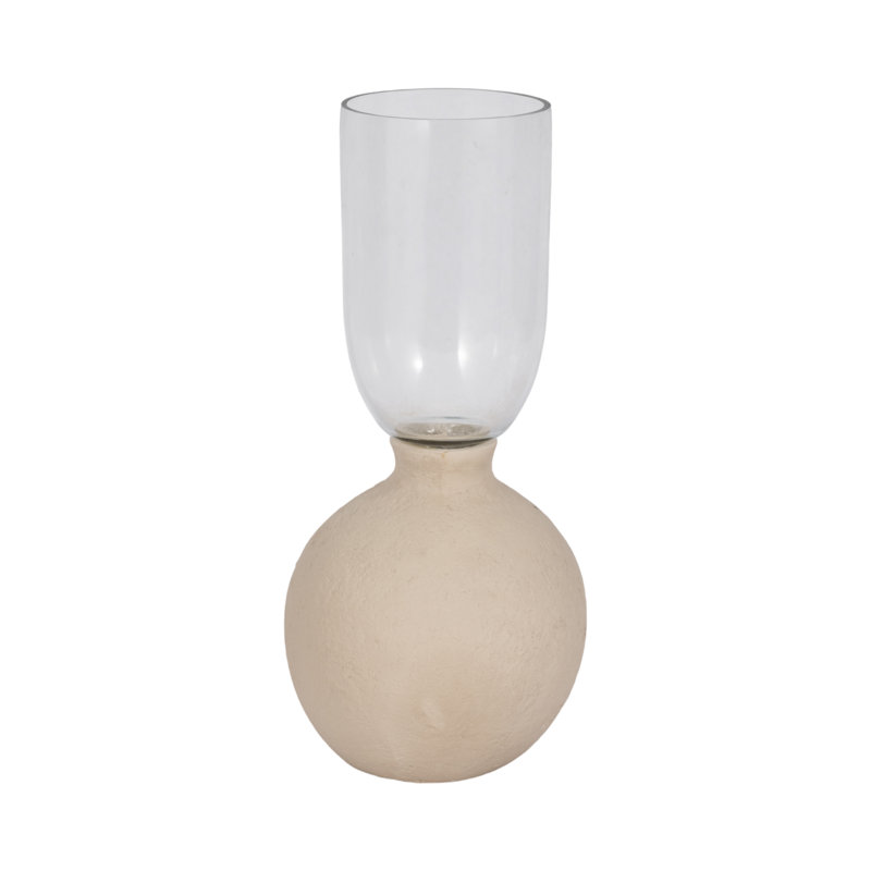  Vase cylindrique neutre ivoire Omix