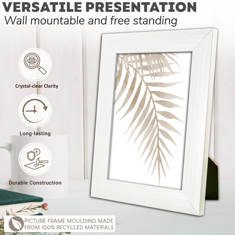 Picture Frame with Mat, White
