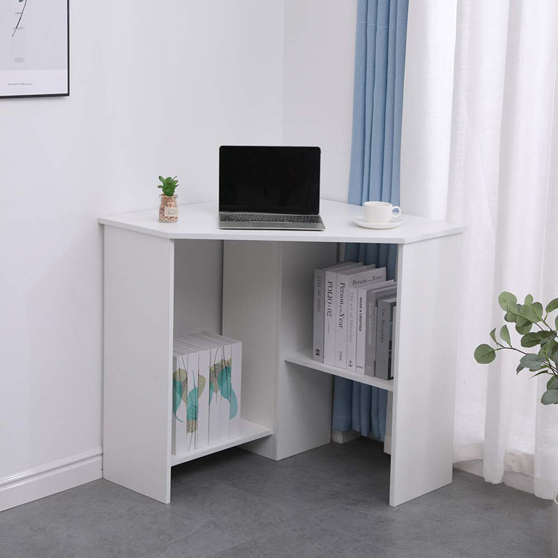 Zytavious Corner Computer Desk, White