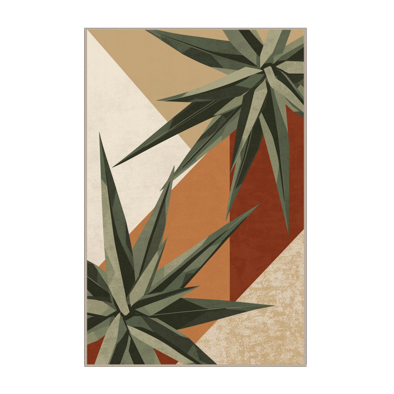 Machine Washable Paesyn Aloe Vera Minimalist Geometric Rug in Brown – Beige Binding, 8x10