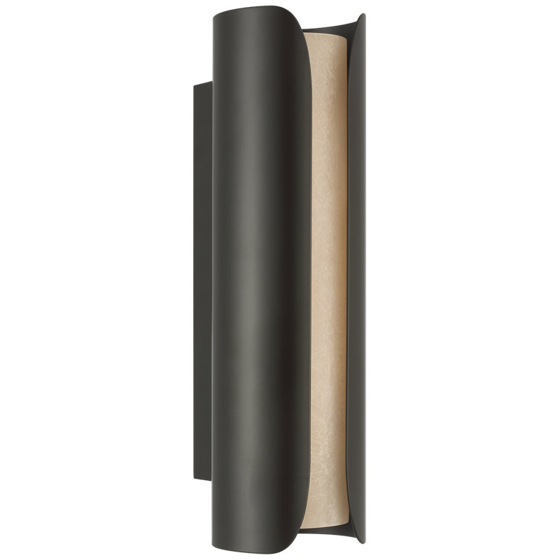 Anne-Marie Barton Armise 18" Sconce with Alabaster, 18" H x 5.25" W x 6.25" D, Matte Carbon