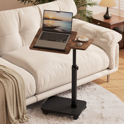 Adjustable TV Tray Table with Wheels