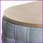 Table basse en chenille clair sarcelle pour le salon, plateau robuste de 15 mm Forme ronde propice à la conversation