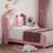 Upholstered Twin Bed Frame With Led Lights-1850051389