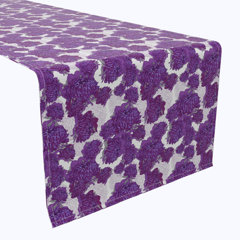 Floral 199 Cotton Table Runners, 72" x 16"