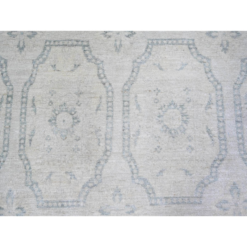 Tapis oriental gris en laine noué à la main 9 pi x 11 pi 8 po 5F211809407C43F7B14651FF7013FAC8