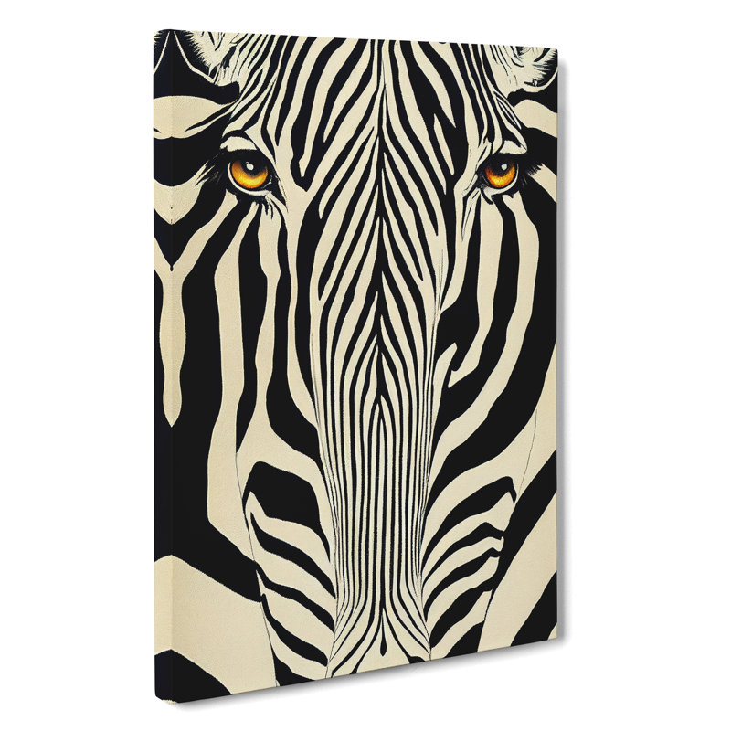 Zebra Art No.3 Abstract - Wrapped Canvas, 76cm H x 50cm W x 3cm D