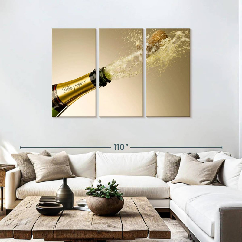 Yarlin champagne liège pop, H 48 po x l 74 po