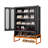 5.9" Standing Foot Double - Door Mesh Shoe Cabinet, Breathable And Proof Functionality, Two Adjustable Shelves For Simple Storage Management, Metal Freestanding Cabinet Living Space Sided With High-840280043