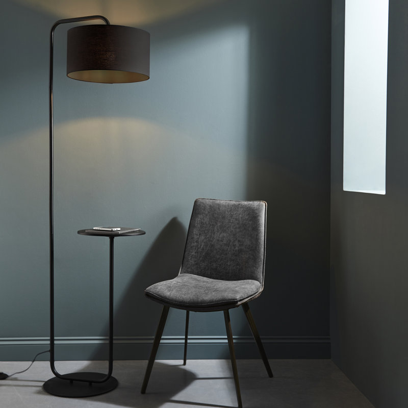 Tolzmann 175cm LED Arched Floor Lamp, Black, Black
