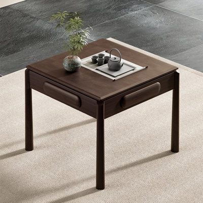 Vintage Solid Wood Luxury Fully Automatic Mahjong Dining Table for Chinese Rules