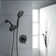 Spot Resist Multi-function Handshower And Rainfall Shower Head Trim Combo With Shower Handle