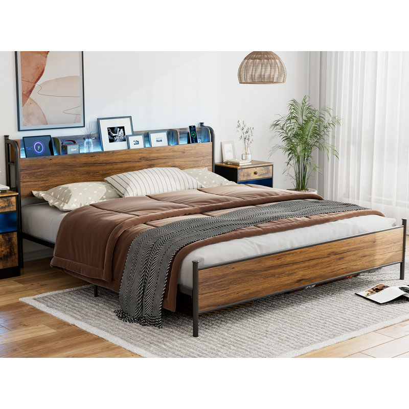 Dianthe Storage Bed, Dark Brown, King