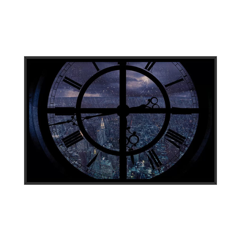«Gotham Views from Above» par Jackson Carvalho, impression sur toile tendue, H 32 po x l 48 po x P 1,5 po, Pas de tapis