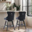 Tabouret de comptoir pivotant rembourré (ensemble de 2)-419045723