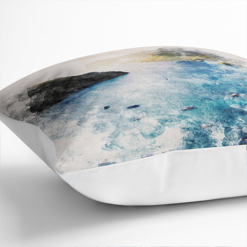 Square Cushion, White, 55cm H x 55cm W x 20cm D
