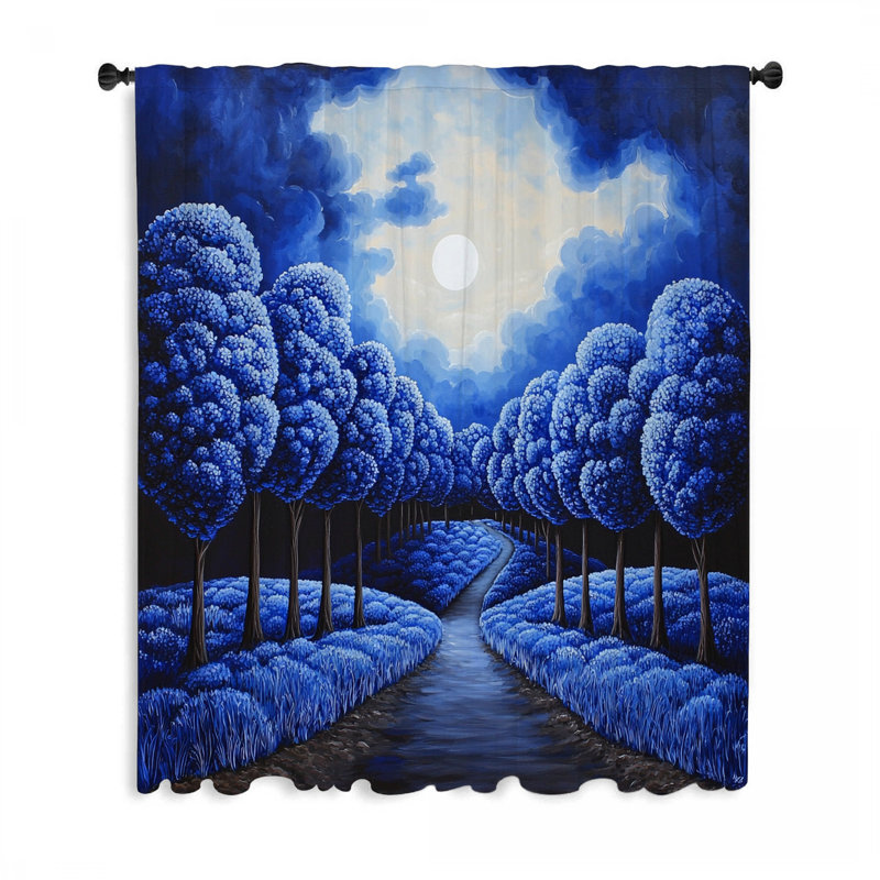 Rideaux de fenêtre Moonlit Forest, L 50 po x L 96 po