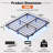 14'' King Bed Frame with LED Lights, Remote Control and Charging Station, No Boxspring Needed-986761436-995316985