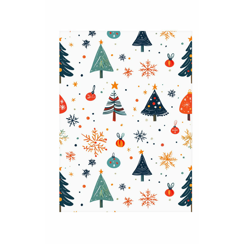 «Holiday Christmas Tree Dreams VI», reproduction d'art moderne sans cadre, H 14 po x l 11 po