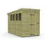 Total Sheds 5ft x 10ft Pent Garden Shed - Single Door - With Windows - Pressure Treated Timber - UK Manufactured