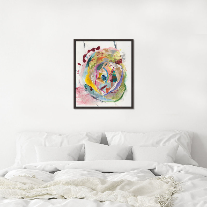 Rose Garden IV Painting by Jean Kenna, 43.75" H x 37.75" W, Glass