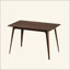 Ensemble de salle à manger 5 pièces de style Mid-Century moderne, structure en bois d'hévéa, une table et 4 chaises rembourrées