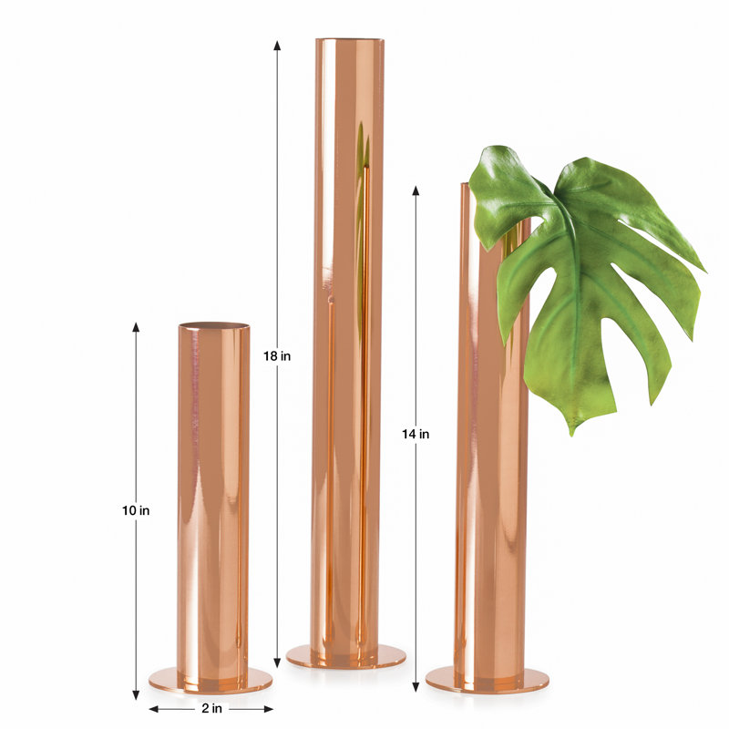 Hatcher Stainless Steel Table Vase, Copper
