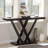 Modern Sofa Table With Pedestal Base, Engineered Wood Construction, Easy Assembly