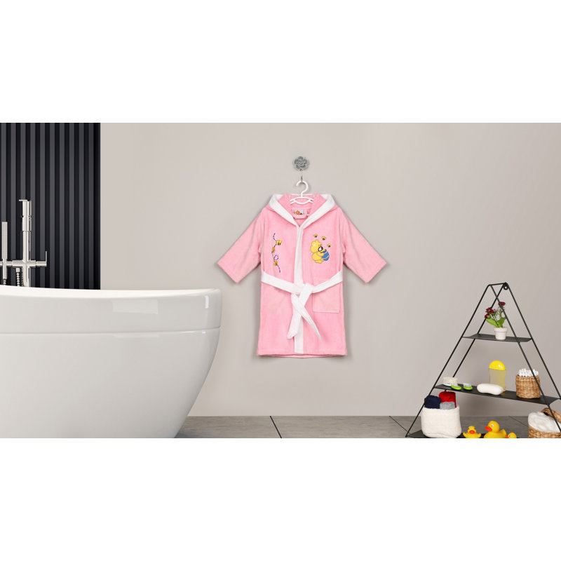 Peignoir 100% coton Clintonville, Kids XL, Rose